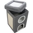 thumbnail image 5 of TRIXIE Saul 25" Cat Tower, 2-Story Cat Condo, Sisal Cat Scratcher, Cat Cube, Gray, 5 of 9