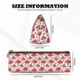 thumbnail image 4 of Naloa Amanita Red Mushroom Print Leather Pencil Case - Portable Big Capacity Pencil Pouch Organizer Bag Stationery Bag for Work & Office Pencil Pen Case, 4 of 5