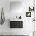 thumbnail image 3 of Mezzo 30"Black Wall Hung Bathroom Vanity & Medicine Cabinet, 3 of 6