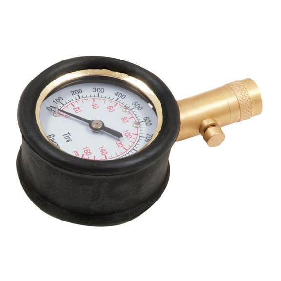 RoadPro TIRE VALVE GAUGE W/DIAL & DURABLE HOUSIN