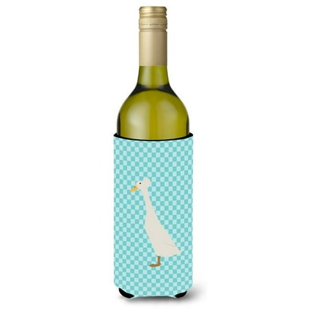 

Bali Duck Blue Check Wine Bottle Beverge Insulator Hugger