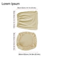 thumbnail image 2 of 2 Pcs Protective Chair Covers Seat Back Cushion Protector Home Supplies Multicolor Rotating Stretch Slipcover for Solid Armchair beige, 2 of 6