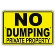 thumbnail image 1 of NO DUMPING Private Property Restriction Caution Warning Notice Aluminum Metal Sign 12"x18" Plate, 1 of 1