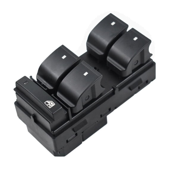 Power Window Switch - 4 Door, Black, Driver Side Control Panel
