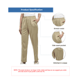 thumbnail image 6 of Turtle Bay New York Womens Pull On Polyester Slacks Elastic Waist, 6 of 8