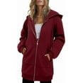 thumbnail image 3 of ONLYSHE Women's Zip Up Hoodies Oversized Fleece Long Sleeve Sweatshirts Casual Fall Jacket Coat with Pocket(S-3XL), 3 of 6