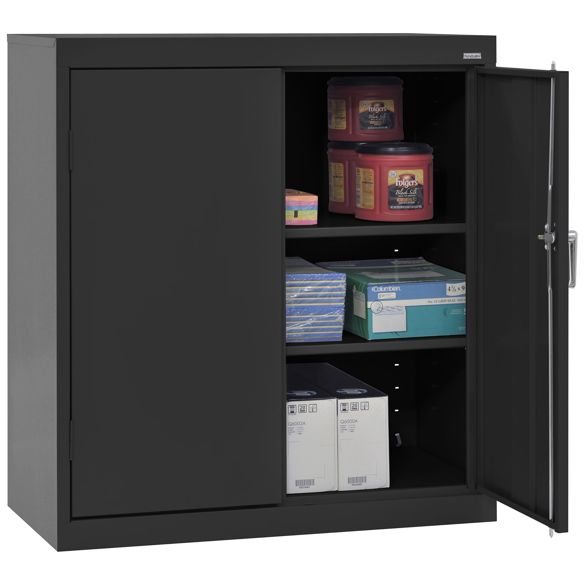 Sandusky Classic Series 24-Gauge Welded Steel Garage Storage Cabinet, Black
