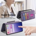 thumbnail image 3 of CCSmall Case for Samsung Galaxy S25 Plus Detachable Magnetic Wallet Phone Cover, RFID Blocking Material Retro Flip Leather Case with Card Slots for Galaxy S25 Plus KQX Purple, 3 of 8