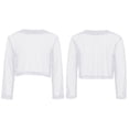 thumbnail image 5 of OSOLU Girls T-Shirts Mesh Hollow Out Long Sleeve Solid Color Casual Breathable Blouse Daily Wear Beach Sport Tees, 5 of 6