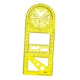 thumbnail image 3 of Multifunctional Geometric Ruler Supplies Office for students, teachers, Mathematics Drawing Template Yellow High, 3 of 9