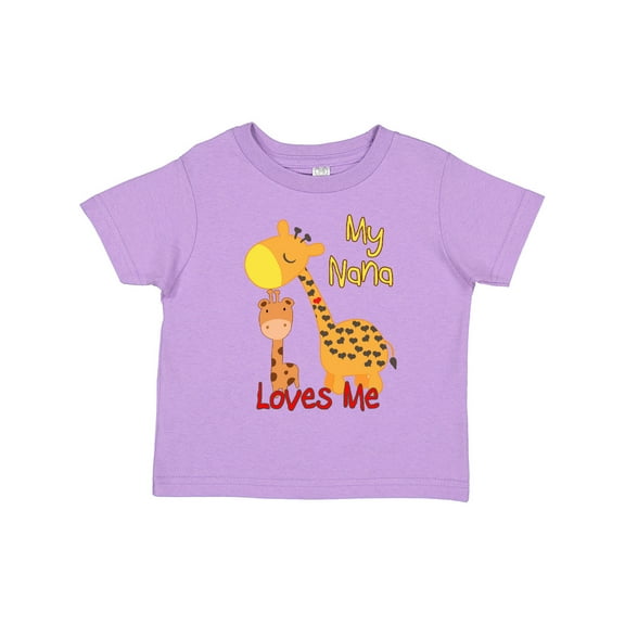 Inktastic My Nana Loves Me Giraffe Boys or Girls Toddler T-Shirt