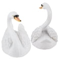 thumbnail image 4 of Resin Swan Decor,Resin Simulation Floating White Swan Figurine Decor Garden Ornament Power Packed Performance, 4 of 6