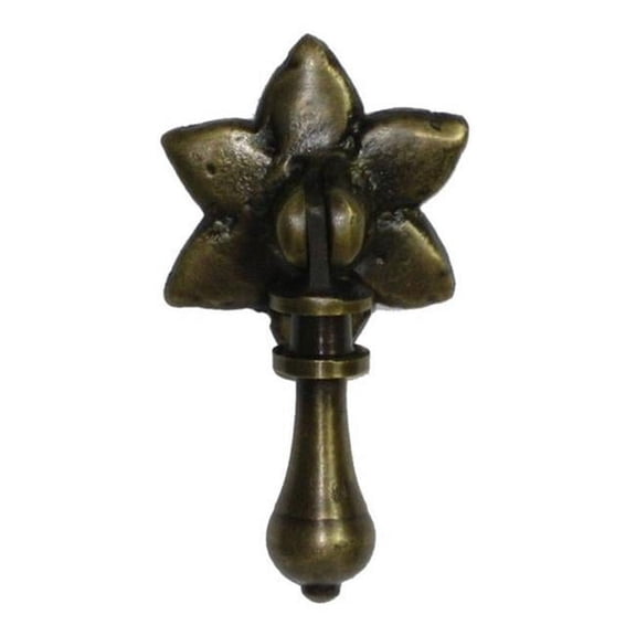 Gado Gado Hardware HTP6010 Teardrop Pull with Flower Backplate
