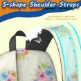 thumbnail image 5 of Pioneer Flower Floral Print Pattern 17" School Backpacks for Teens,Waterproof Oxford Fabric,S-Shape Padded Straps for School,Travel,Hiking,Camping, 5 of 5