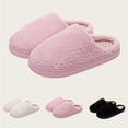 thumbnail image 2 of Fengactive Womens Winter Sherpa Plush House Slippers Warm Cozy Foam Slip On Indoor Soft Non Slip Slippers, 2 of 9