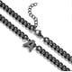 thumbnail image 1 of Collar de cadena de eslabones cubanos con inicial Az para niños, hombres y mujeres, colgante de letras de acero inoxidable de 6,5 mm y 18 + 2 pulgadas, regalo de joyería, F, negro, código de producto, 1 of 4