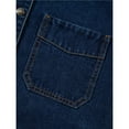 thumbnail image 4 of Chaqueta Vaquera de Mujer Oversize Estilo Boyfriend con Botones, Larga y Abertura Lateral. Chaqueta Vaquera Zimbaplatinum. Azul S, 4 of 9