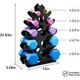 thumbnail image 3 of Dumbbell Rack Stand (Dumbbells Not Included) with Soft Rubber Protection, Ergonomic Handle & Coral-Inspired Style \u2013 Compact Weight Storage Solution, 3 of 8