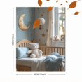 thumbnail image 3 of Qisvanset Framed Canvas Wall Art, 12x16 Inch Moon Bear Hot Air Balloon Kids Wall Decal, 3 of 5