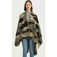 thumbnail image 2 of ZhangBaoLin Women Shawl Wrap Cardigan Poncho Cape Open Front Thick Sweater Coat Camouflage Blanket, 2 of 7