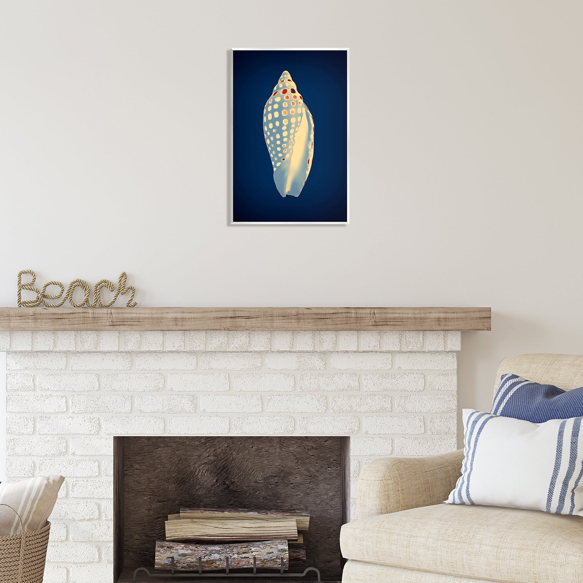 Stupell Industries Contemporary Conch Shell Animals & Insects Painting Unframed Art Print Wall Art, 13 x 19