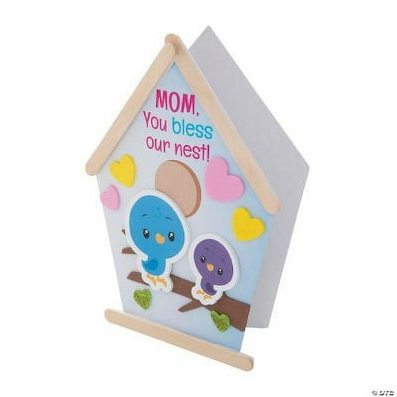 Religious Mother’s Day Birdhouse Card Craft Kit - Makes 12, Mother's Day, Craft Kits, 12 Pcs