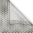 thumbnail image 5 of Ambesonne Grid Grommet Curtain, Geometric Triangles Tile, 50" x 96", Black and Cream, 5 of 6