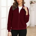 thumbnail image 2 of Women's Soft Zip Up Jacket Cozy Lined Outerwear For Winter Warmth Lightweight Comfortable Casual Everyday Wear, 2 of 5