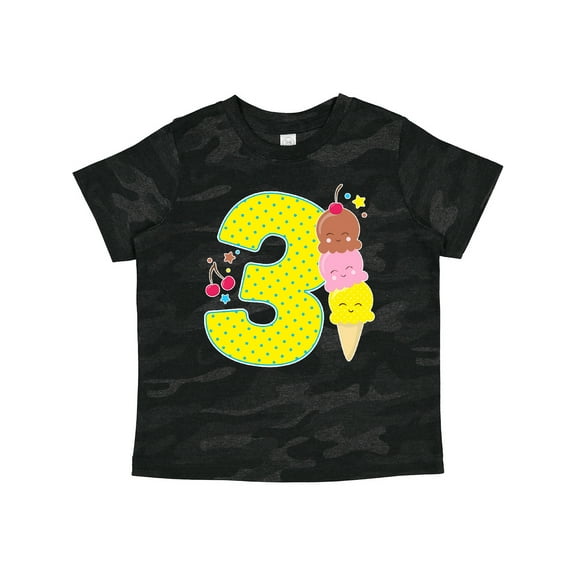 Inktastic Ice Cream Third Birthday Blue Boys or Girls Toddler T-Shirt