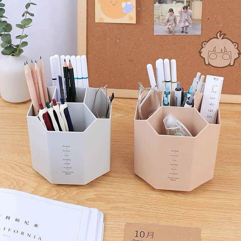 Cute Large Capacity Stationery Organizer, Pen Holder, Office School Table  Organizer, Student Gift, Party Favor, Pencil Holder, Storage Box 