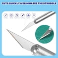 thumbnail image 3 of RUseeN 10 Pack Exacto Knife Set, Stainless Steel Craft Knife Kit for Pumpkin Carving, DIY, Art, Cutting, Stencil, Silver, 3 of 7