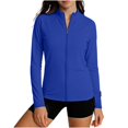 thumbnail image 7 of Vinsonshop Women's UPF 50+ Lightweight Sun Protection Jacket Athletic Full Zip Long Sleeve Hiking Outdoor Shirt with Pockets Blue L, 7 of 7