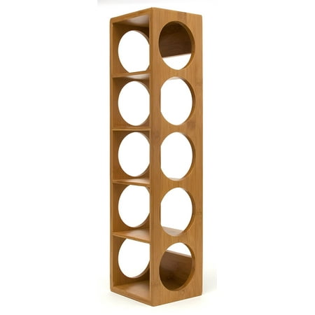 - Lipper Bamboo 5 Bottle Wine Rack 8305