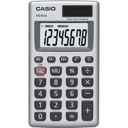 Casio HS-8VA 8 Digit Dual Power Calculator, Large LCD Display, Silver