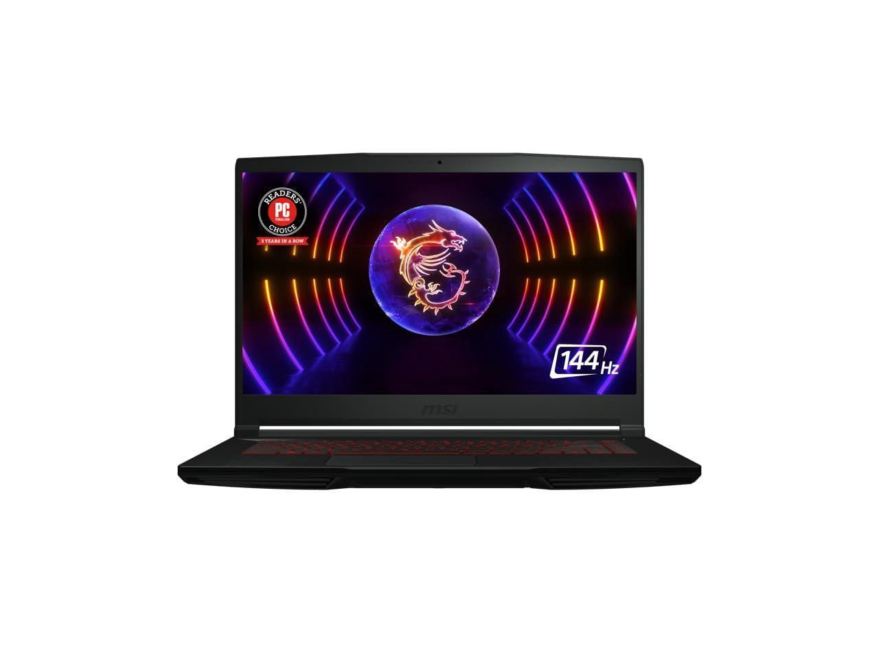 MSI Thin GF63 15.6" Gaming Notebook FHD 144Hz Intel Core i5-12450H 8GB RAM 512GB SSD NVIDIA GeForce RTX 2050 4GB Black - 15.6" FHD Display - In-Plane Switching Technology - Intel Core i5-124