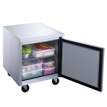 Dukers DUC29R Single Door Undercounter Refrigerator, 29" Stainless Steel Commercial Refrigerator