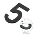 thumbnail image 3 of Unique Bargains 100mm/3.94' Acrylic 3D Self Adhesive House Number Address Sign Black, Number 5, 3 of 5