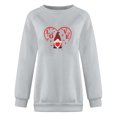 thumbnail image 4 of 50 % de Rabais Liquidation Chandail en Molleton Surdimensionné pour Femmes 2023 Été Col Rond Manches Longues Hauts Imprimés Blouse Régulière, 4 of 4