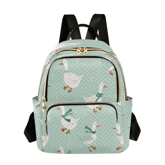 Quilted Backpack Fashion Backpack 10.23*5.11*12.59 Inch Women's Fashion Backpack Picnic Shopping Travel Out Sports backpack Cute Little Duck Seamless