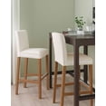 thumbnail image 2 of Cream Striped Bar Stool Covers Set of 2, Modern Farmhouse Cream White Stripes Stretch Washable Bar Chair Covers with Backs, Removable Pub Counter Height Chair Cover for Kitchen Dining Room Cafe, 2 of 7