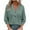 Green, variant on 3/4 Sleeve Tops for Women Babydoll Shirts Button V Neck T Shirts Hollow Out Eyelet Tunic Blouses Top Dressy Casual Blouses Trendy Loose Fit Tees Shirt Going Out Tops Plus Size