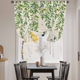 thumbnail image 3 of Spring Botanical Tie Up Curtains for Windows, Adjustable Balloon Window Shades, Watercolor Leaves Flowers Birds Beige Kitchen Window Treatments Adjustable Roll Up Curtain for Basement/Nursery 52"x45", 3 of 8