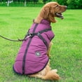 thumbnail image 2 of Chaqueta grande para perros con arnés, ropa cálida para perros de invierno, resistente al agua, 2 of 4