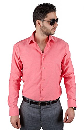mens coral dress shirt