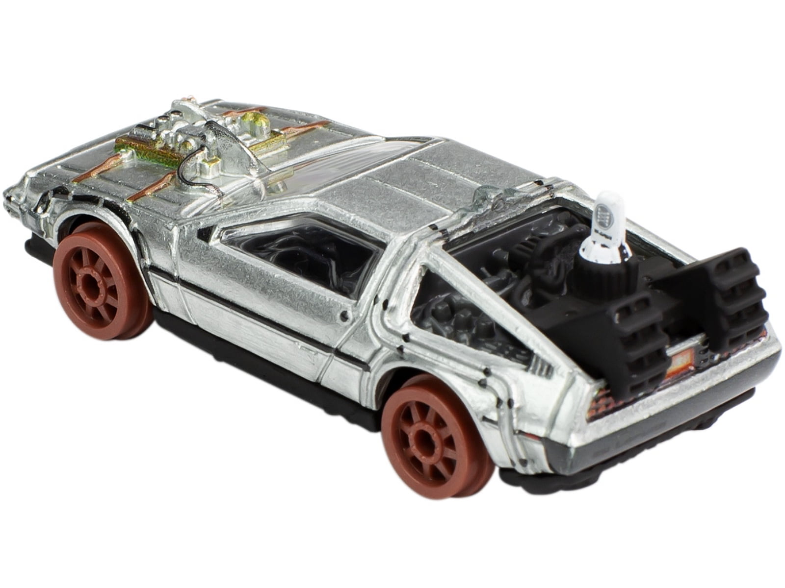Time Machine (Railroad Version) Brushed Metal "Back to the Future Part III" (1990) Movie Diecast Model Car by Hot Wheels