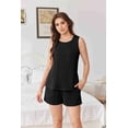 thumbnail image 2 of Ekouaer Two Piece Summer Outfits 2 Piece Sets Cruise Lounge Set Sleeveless Tank & Shorts Pajama Set with Pockets, 2 of 6