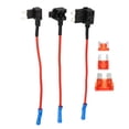 thumbnail image 1 of Unique Bargains 1 Set Universal 3pcs Car Fuse Tap Adapter with 3pcs 10A Standard Mini Low Profile Mini Blade Type Fuse, 1 of 7