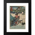 thumbnail image 2 of Keisai Eisen 14x18 Black Modern Framed Museum Art Print Titled - Hakone Shuku (1835), 2 of 5