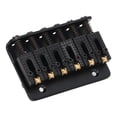 thumbnail image 4 of Puente de guitarra eléctrica 6 cuerdas 65 mm Guitarra de metal brillante Reemplazo de puente fijo rígido Negro, 4 of 12