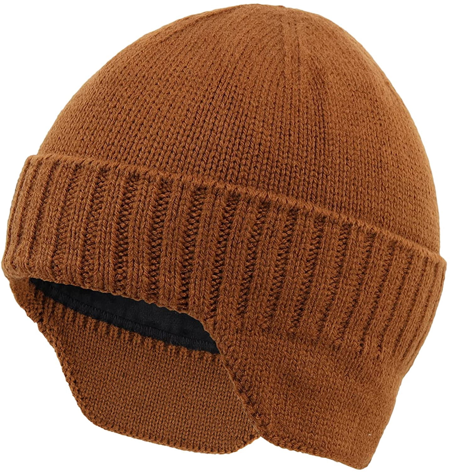 Mens Winter Hat Knit Earflap Hat 